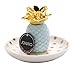 Jojuno Ananas Ceramic Ring Holder Decor Jewelry Dish Organizer, Jewelry Tray, Blue Pineapple Jewelry Plate