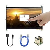 UCTRONICS 7 Inch IPS Touch Screen for Raspberry Pi 4, 1024×600 Capacitive HDMI LCD Touchscreen Monitor Portable Display for Raspberry Pi 4 B, 3 B+, Windows 10 8 7 (Free Driver)