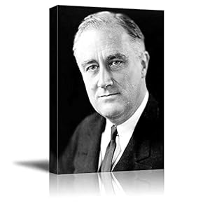 Portrait of President Franklin D. Roosevelt - Inspirational Famous People Series | Giclee Print Canvas Wall Art. Ready to Hang - 12"x18"