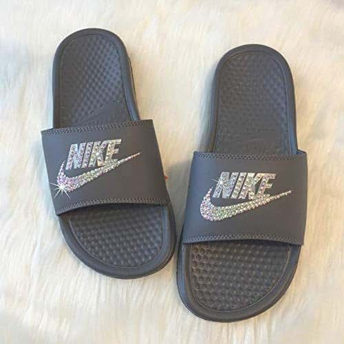 sparkly nike slides