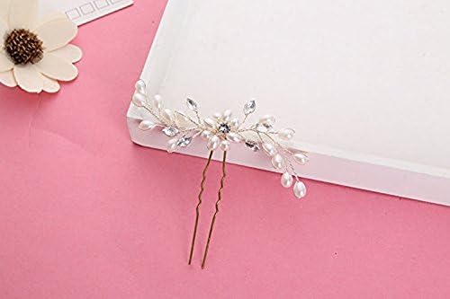 Veewon 2pcs Fashion Retro Elegant Ladies Pearl Rhinestone Hair Clip Wedding Bridal Jewelry Bridal Hair Accessories Headpiece Wedding Accessories - Image 5