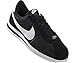 Nike Men's Cortez Basic Nylon Black/White/Metallic Silver Casual Shoe 11