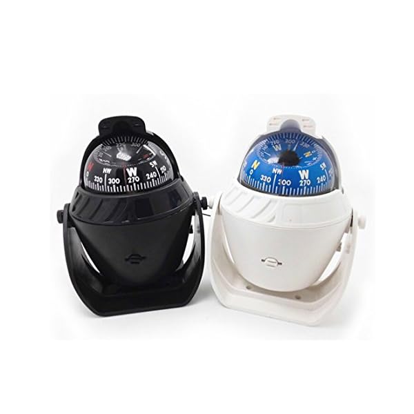 Adjustable-Sea-Illuminated-Pivoting-Marine-Compass-for-Caravan-Truck-Boat-White