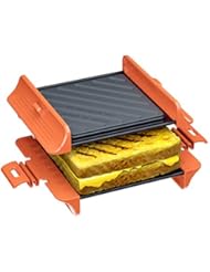 Microwave Sandwich Maker | Panini Press Sandwich Maker | Microwave Grill Tray Crisper | Grill Fast and Dishwasher Safe