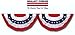 Valley Forge American Fan Flag 1.5' x 3' Polycotton Sentinel 100% Made in U.S.A. Stars and Stripes Bunting Canvas Header Brass Grommets 2-Pack Model PMF-2-T
