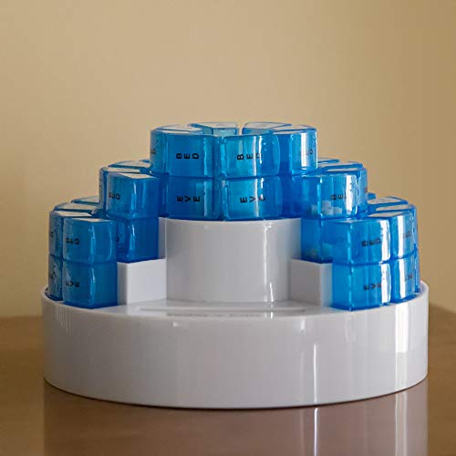 Small Monthly Pill Box 31 Day Medication Reminder Organizer Morning Noon Afternoon Night