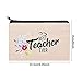 6 Pieces Makeup Pouch Cosmetic Bag Travel Toiletry Case Pencil Bag with Zipper for Teacher Gifts (Style 1)