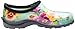 Sloggers Original Waterproof Rain and Garden Shoe for Women– Outdoor Slip-On Garden Clog - Made in The USA with Premium Comfort Insole and Arch Support - Pansy Print Turquoise, Size 8