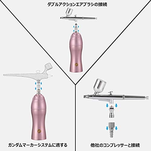 Amazon Fascinated 充電式エアブラシ ガンダムマーカー エアブラシ コンプレッサー ダブルアクション エアーブラシ 模型 塗装 小型 軽量 簡単 携帯可能 日本語取扱説明書付き ピンク エアブラシ 通販