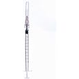 1ml Syringe with Needle - 27G Needle 100-Pack Individually packed Suitable for use in industrial laboratories
