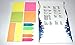 Sticky Notes Pad (Twin Pack) | Assorted Shapes 25 Per Pad | 11 Squares and Long Rectangles and Arrow Page Markers | Yellow Pink Green Orange Blue Red Colours