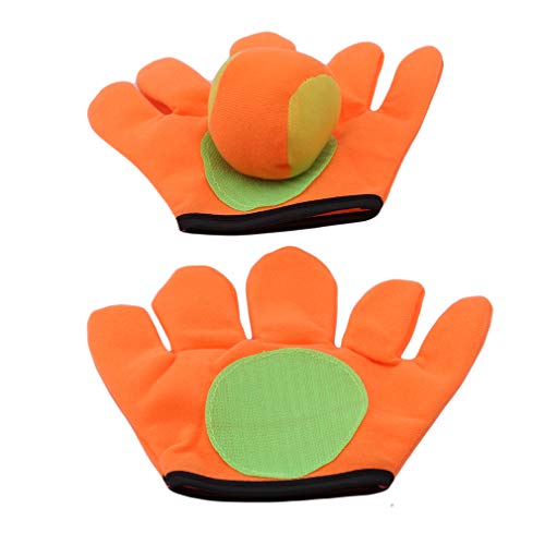 HENGSONG Small Gloves Sticky Ball Children Sucker Racket Gloves Throw Ball Glove Toy For Children