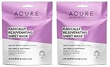 Acure Organics Radically Rejuvenating Sheet Mask (Pack of 2) With Argan Oil and Vitamin C, For Age Performance, .676 fl. oz.