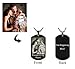 Personalized Photo Engraved Stainless Steel Custom Dog Tag Necklace High Polished Silver Tone Etching Picture