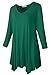 LARACE Plus Size Tops for Women Tunic Asymmetrical Dress Shirts 3/4 Sleeve V Neck Flowy Ladies Clothes for Leggings(Deep Green M)