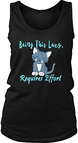 Being This Lazy Requires Effort! Funny Cat Shirt Women Men Tank top