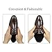 No Tie Shoe Laces for Men Leather Shoes Silicone Elastic Waxed Thin Oxford Round Dress Shoes Shoelaces 12 Pcs (Brown)