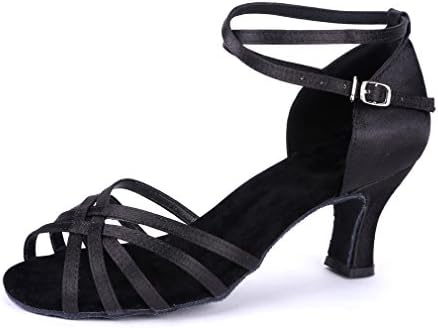 Jieruiya Women's Latin Dance Shoes Satin Salsa Ballroom Wedding Dancing Shoes 2.2"