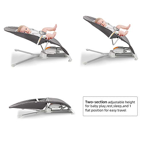Baby Bouncer, RONBEI Baby Swing for Infants, Automatic Swing & Bouncers, Bouncer Balance Soft, Cotton (Dark Brown)