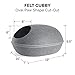 Furhaven Pet Cat Bed Furniture | Paw Print Cutout Felt Pet House Private Den Hideout Oval Pet Bed for Cats & Small Dogs, Heather Gray, One Sizethumb 2
