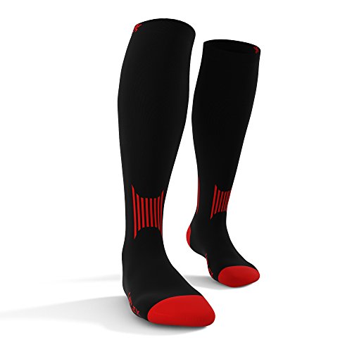 UFlex Athletics Conmpression Socks (Black, Small/Medium)