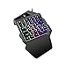 HAHAP K13 One-Handed Gaming Keyboard, LED Backlit Portable Mini Wired Game Keypad for LOL/PUBG/Fortnite/Wow/Dota/OWthumb 1