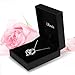 J.Rosée Necklace, 925 Sterling Silver 3A Cubic Zirconia Pendant Necklace Fine Jewelry with Exquisite Package Two Loving Hearts, 18