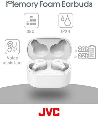 HA-Z250T-W True Wireless Kopfhörer mit aktiver Geräuschunterdrückung, weiche & komfortable Memory Foam Ohrstöpsel, 3 Klangmodi, BT 5.3, 28 Std. Akkulaufzeit, weiß