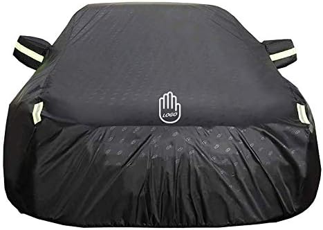 YHEGV Breathable waterproof car cover, fits Dodge CHARGER Windproof (color: black improved version)
