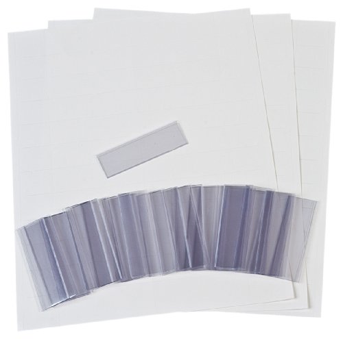 Akro-Mils 29301 Clear Protective Plastic Label Holder and Labels for 30210, 30220 and 30224 AkroBins and All ShelfMax Shelf Bins, (25-Pack)