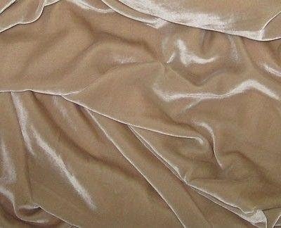 Beige - Silk Velvet Fabric -fat 1/4 18"x22"-