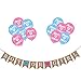 Gender Reveal Party Pack - Baby Shower Decorations - “Boy or Girl” Burlap Banner and Balloons by Sterling James Co. – Pregnancy Announcement