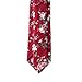 Floral Tie Men's Cotton Printed Flower Neck Tie Skinny Neckties, 12, Size Small