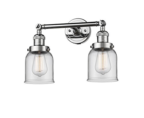 Innovations 208-PC-G52-LED 2 Light Vintage Dimmable LED Bathroom Fixture, Polished Chrome Innovations 208-PC-G52-LED 2 Light Vintage Dimmable LED Bathroom Fixture, Polished Chrome
