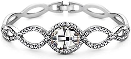 FLANCO Womens Fashion High-Grade Crystal Bracelet - Gorgeous Encounter(C5)