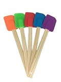 5 Piece Wood Handle Rubber Spatulas From Bamboo Style Concepts