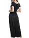 Meaneor Women Boho Cap Sleeve Smocked Waist Tiered Renaissance Summer Maxi Dress Black S