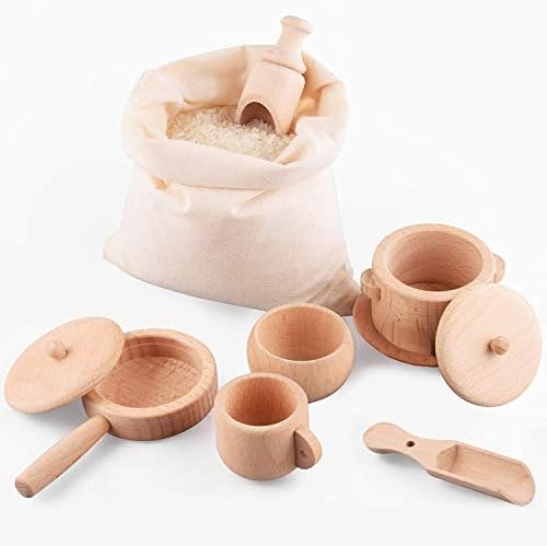 Wooden Sensory Bin Tools For Toddlers - Montessori Fine Motor Skills Development Set