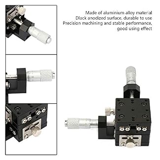 Precision XY Linear Stage,Micrometer Manual Slide Table Trimming Platform Cross Roller XY Linear Position Stage 1.6 1…