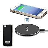 Antye Qi Wireless Charger Kit for iPhone 5 5S SE - Including Wireless Charging Receiver Case and Aluminum Wireless Charging Pad Station