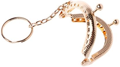 Mukoo 1PC 5cm DIY Coin Purse Handbag Handle Coins Bags Metal Kiss Clasp Lock Frame (Gold)