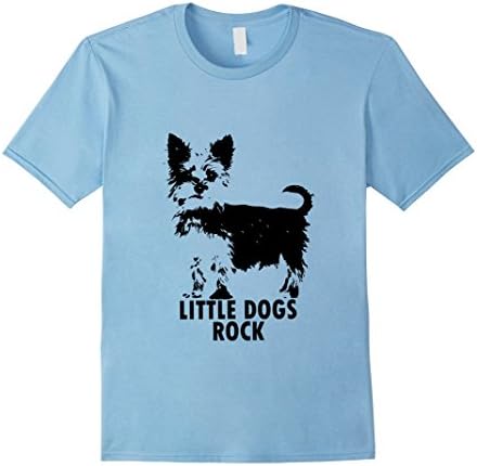 Mens Little Dogs Rock Small Baby Blue