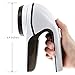 TC JOY Electric Lint Remover Rechargeable Battery Operated Fabric Shaver with Power Cord for Battery Charging, Portable Clothes Shaver with Six-Tooth Blade for Efficient Lint Removing, White