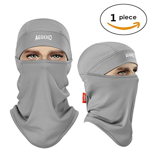Aegend Balaclava Ski Face Mask Polyester Fleece for Women Men Youth Tactical Balaclava Hood for Motorcycle Snowboard Cycling Outdoors in Winter Neck Warmer or Lightweight Windproof Hat-Grey, 1 Piece