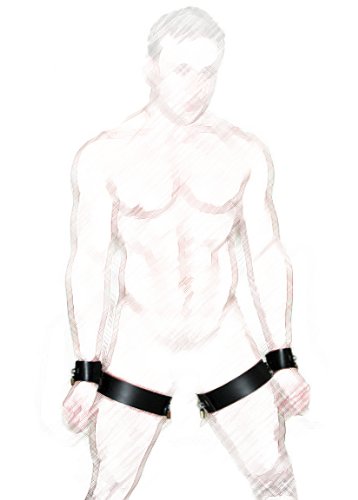 Extreme BDSM SEX ~ Handcuffs Lockable Comfortable Thigh Cuffs w/ Locks Included ~ Adjustable Harness for Fetish Love Kinky Sex Torchering Games Sm 168 Unisex