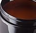 JUVITUS (12 pack) 8 oz Amber Plastic Refillable Jar with Black Smooth Lids