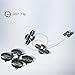 Mini UFO Quadcopter Drone ,Kingtoys JJRC H36 LED Lights Headless Mode RTF Mode 2 One Key Return Remote Control Nano Quadcopter (Black)