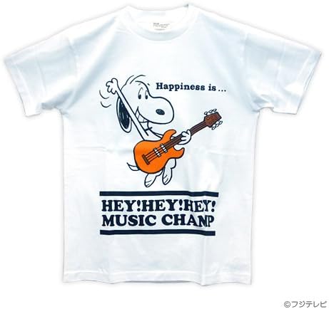Amazon Co Jp Hey Hey Hey スヌーピー ギターtシャツ 白 レディース S ファッション