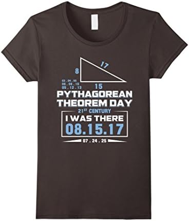 Womens Pythagorean Theorem Day - Math Teacher Shirt Large Asphalt