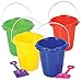 Kids Beach Play Toy Sets, Sand Pails Buckets With Shovels Pool Party Toys 7.5